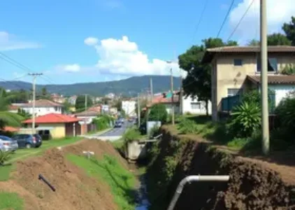 interrupção no fornecimento de água