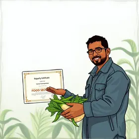 certificado de reconhecimento por planejamento de segurança alimentar