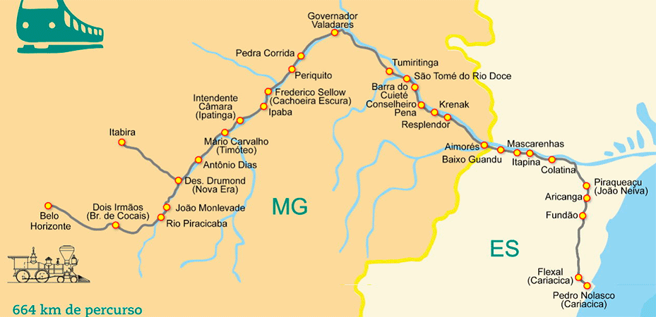 Trem Vitoria Minas Mapa