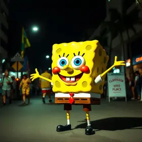 corridas do Flamengo e Bob Esponja