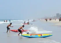 uso das praias para prática de atividades esportivas